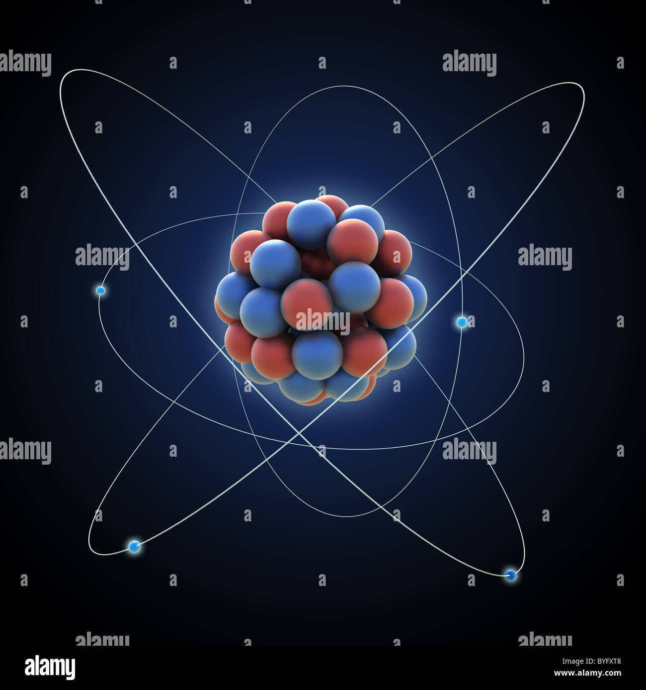 Atome - illustration par ordinateur Banque D'Images