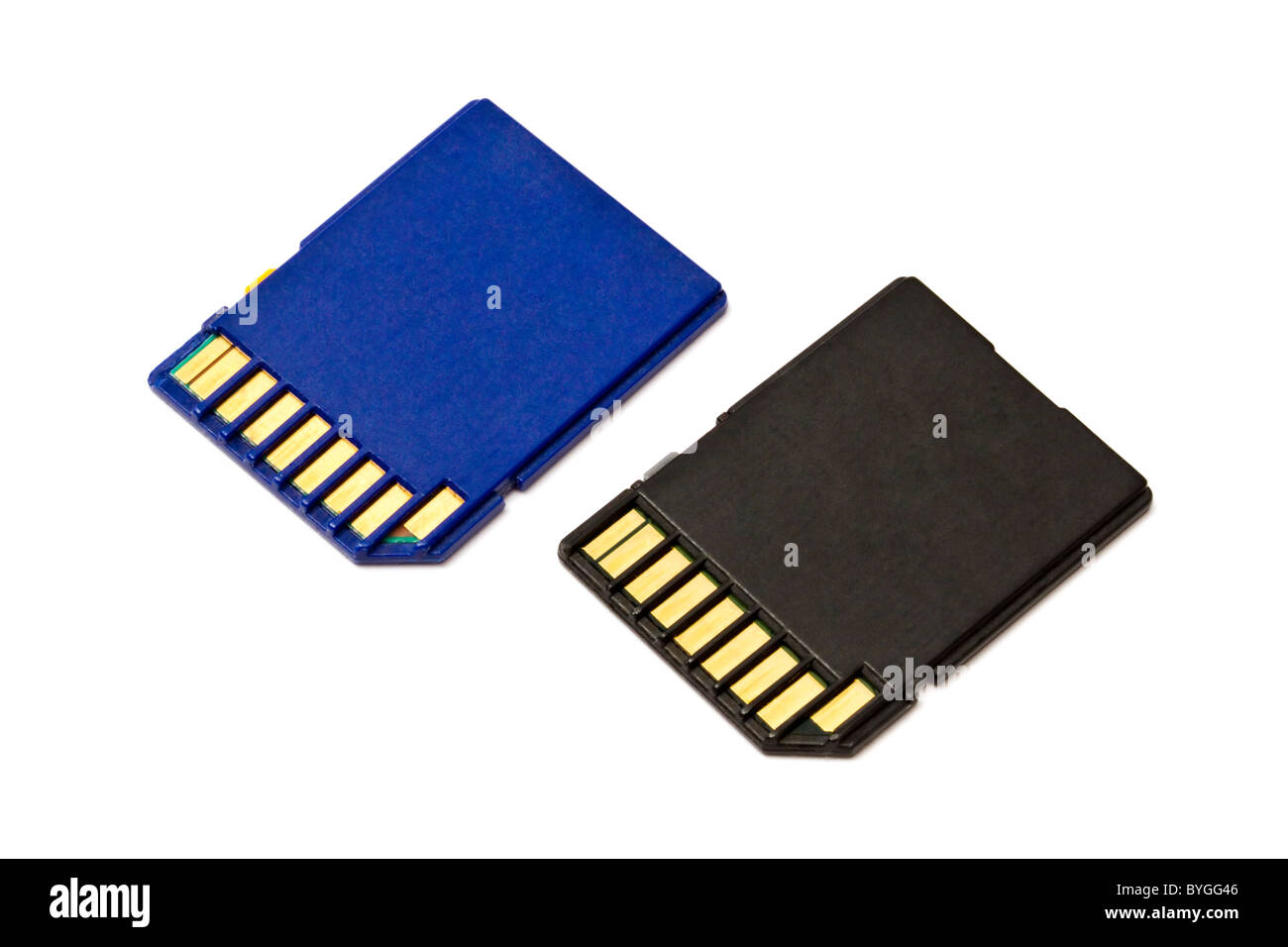 Les cartes SD isolé sur fond blanc Banque D'Images