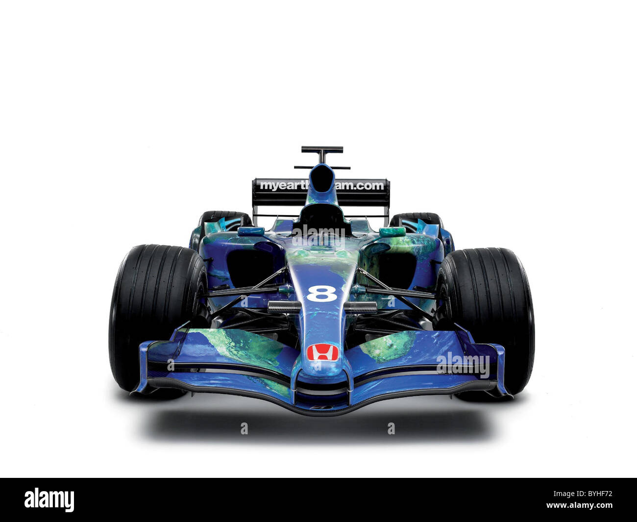 HONDAO PASSEZ AU VERT L'écurie Honda Racing F1 Team a lancé une nouvelle initiative pour aider à la prise de conscience des questions environnementales. Dans Banque D'Images