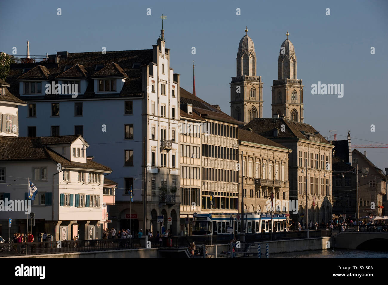 Une vue sur la vieille ville, Zurich, Suisse Banque D'Images