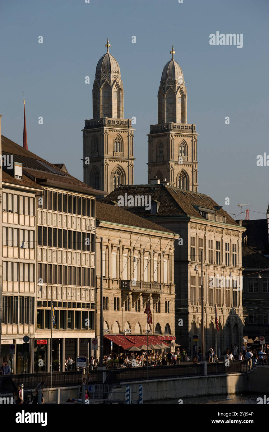 Une vue sur la vieille ville, Zurich, Suisse Banque D'Images