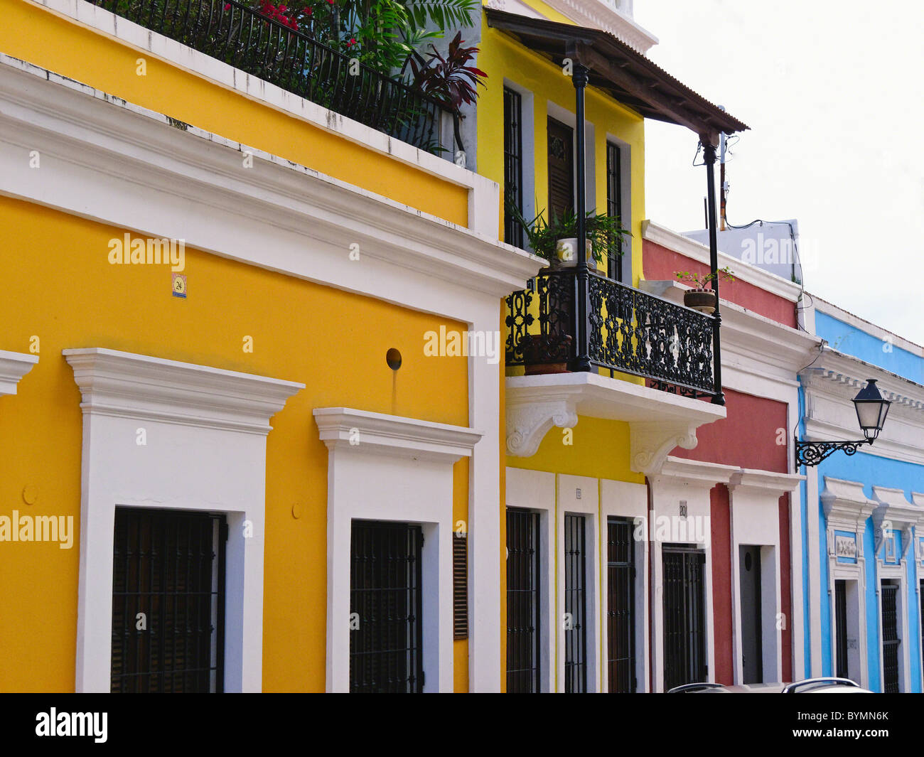 Façades de bâtiments, Old San Juan, Puerto Rico Banque D'Images