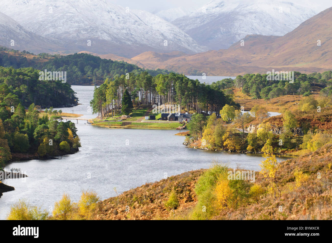 À SW bas Loch Affric vers Mullach Fraoch dromore west Banque D'Images