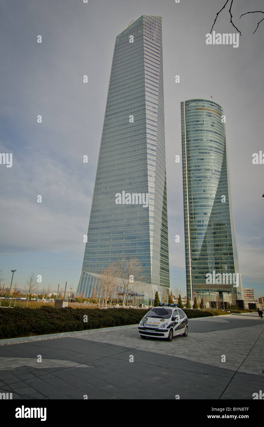 Cuatro Torres Business Area (CTBA) (Espagnol pour quatre tours Business Area) Madrid Banque D'Images