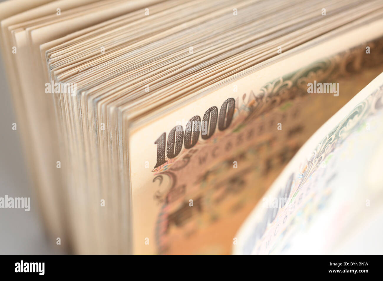 Notes Yen Banque D'Images