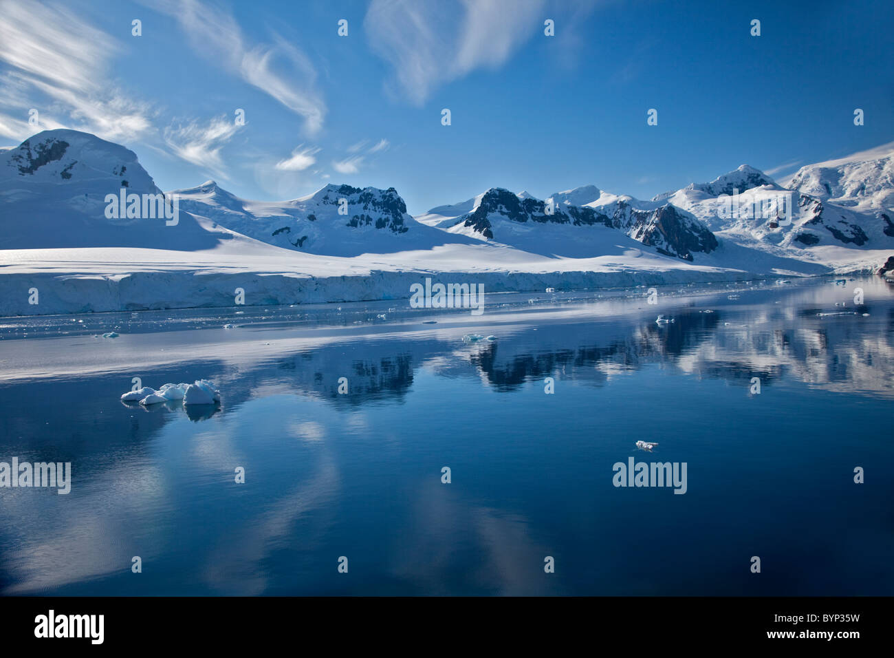 Paradise Bay, péninsule antarctique Banque D'Images