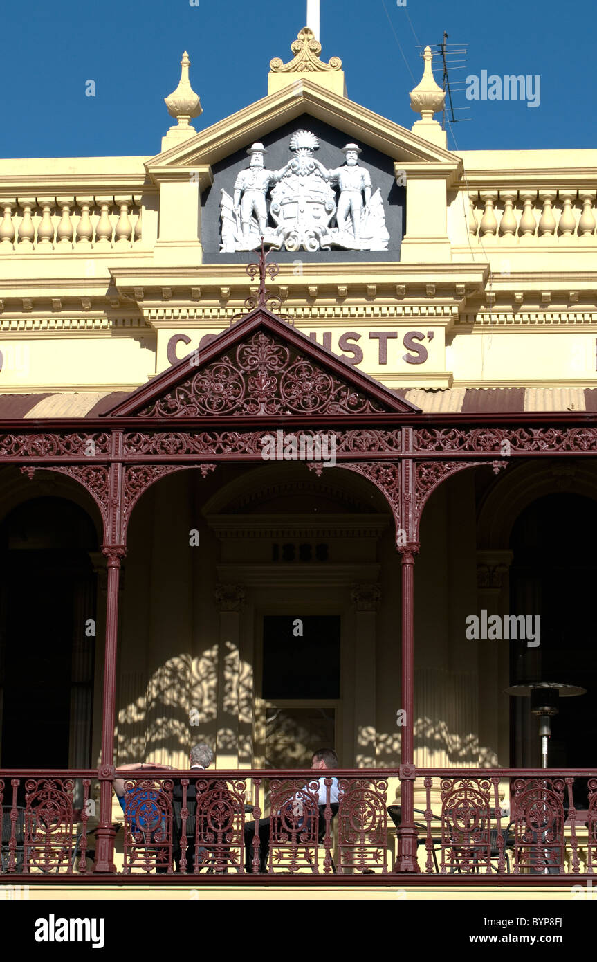 Façades victoriennes dans Street North, Lydiard Ballarat, Victoria, Australie Banque D'Images