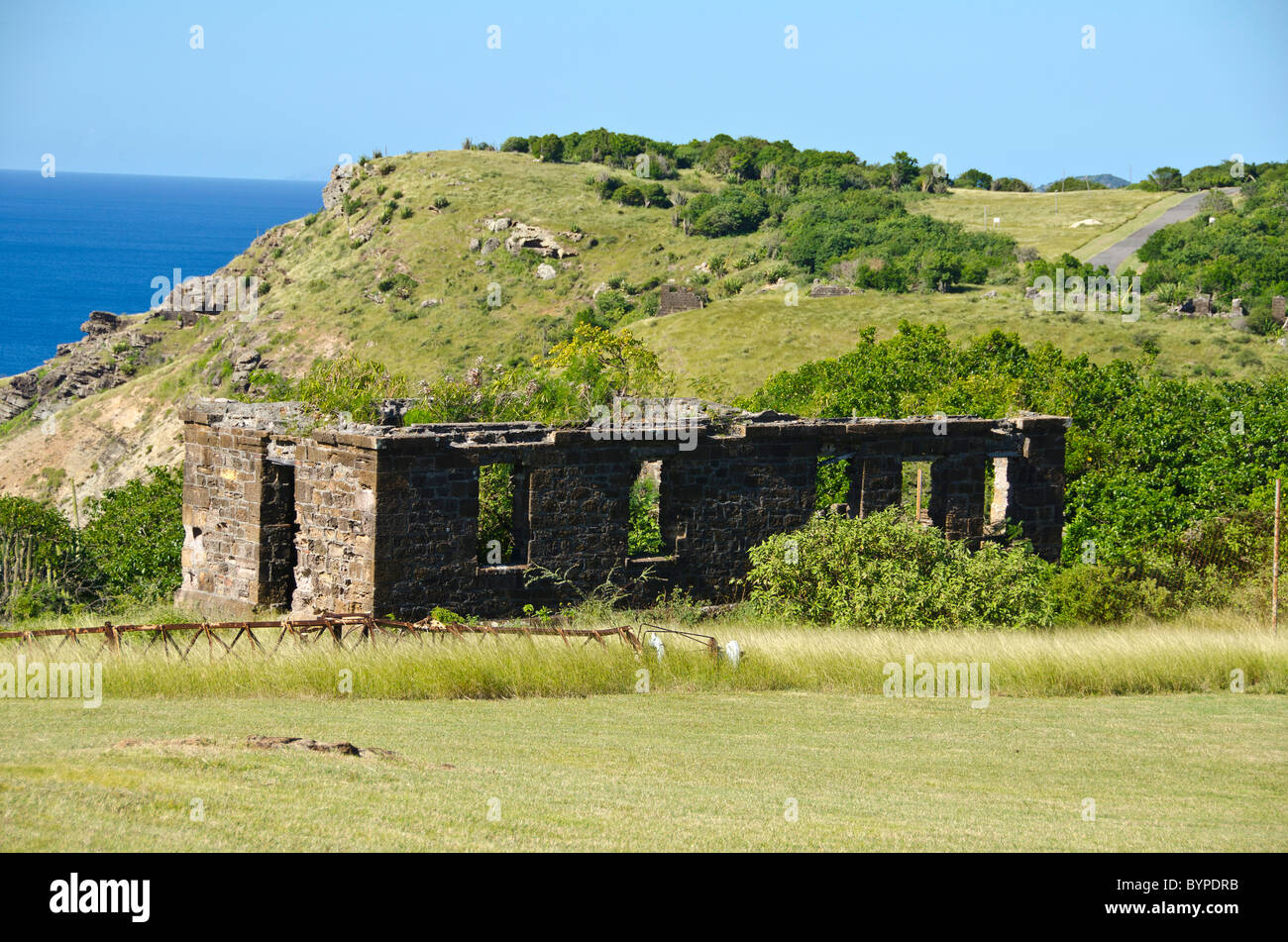 Ruines du Fort Blockhaus d'Antigua et attraction touristique shore excursion Banque D'Images