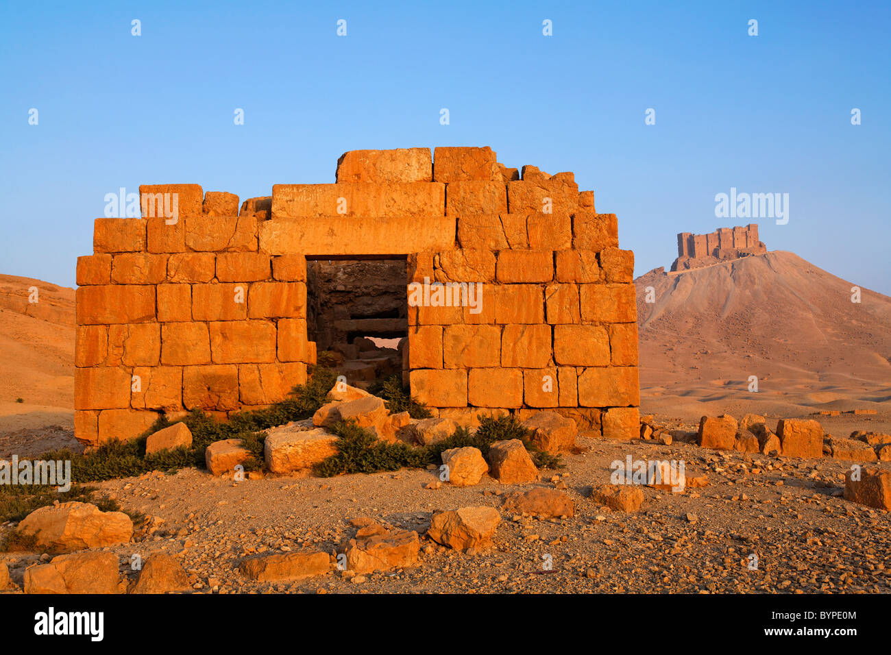 Et le tombeau de la tour Château arabe à Palmyra, Syrie Banque D'Images