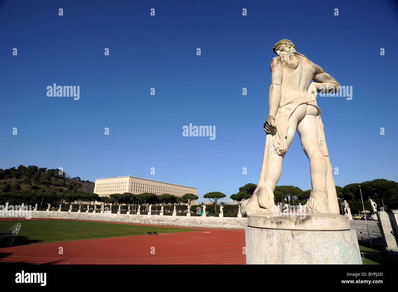 Italie, Rome, Foro Italico, Stadio dei Marmi, Marble Stadium Banque D'Images