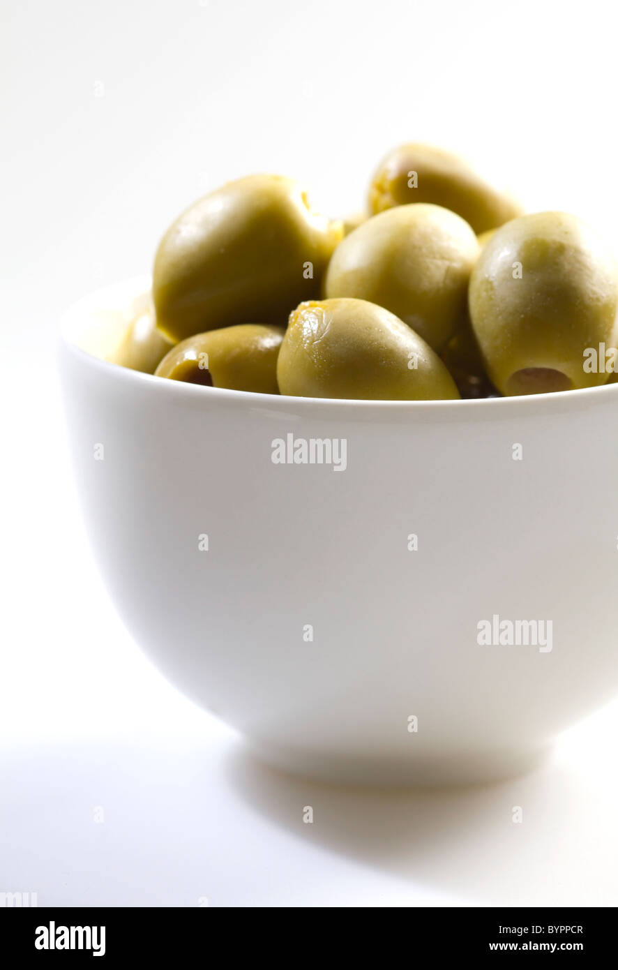 Olives vertes Banque D'Images