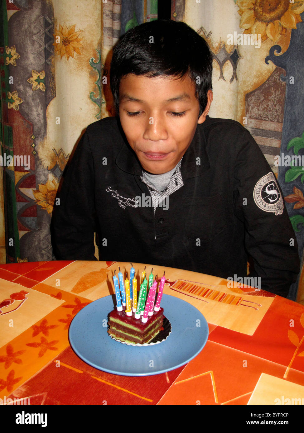 Garcon Gateau D Anniversaire Pour Ses 12 Ans Photo Stock Alamy