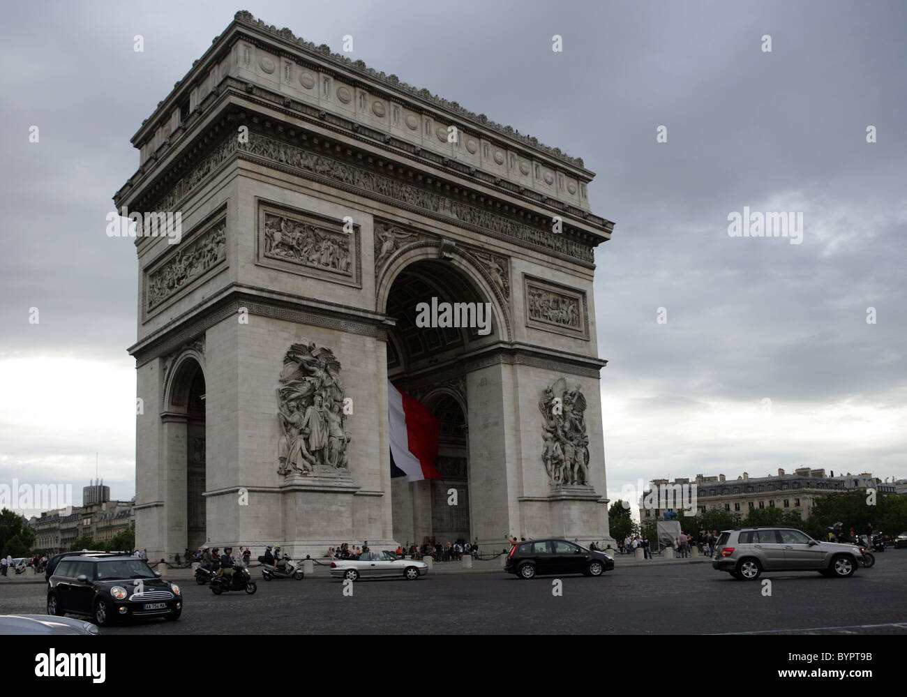 Arc de Triomphe, l'Arc de Triomphe, du 14 juillet, Banque D'Images
