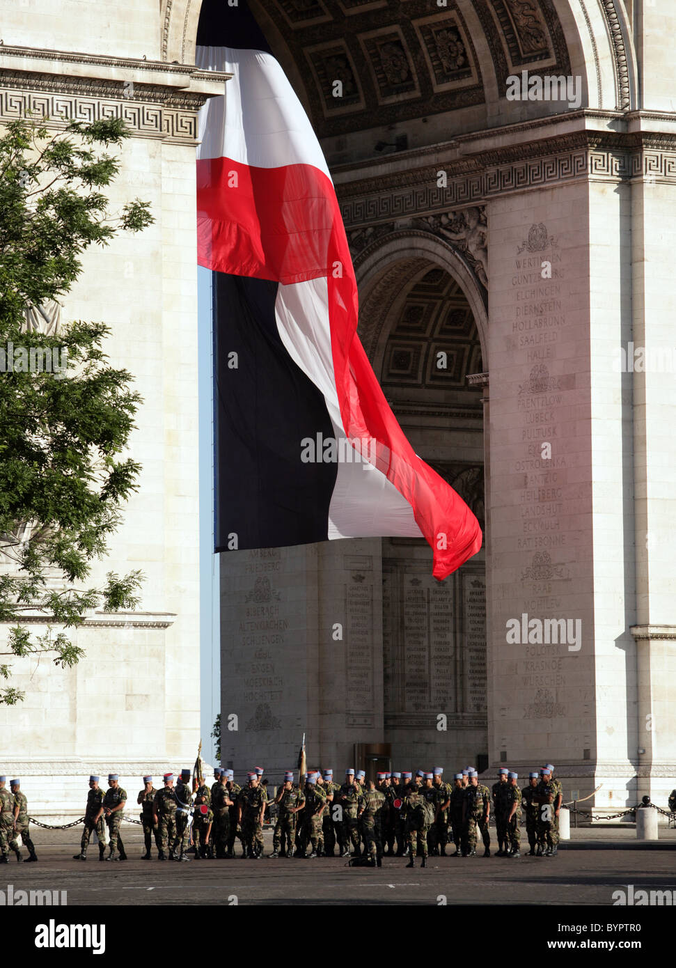 Arc de Triomphe, l'Arc de Triomphe, du 14 juillet, Banque D'Images