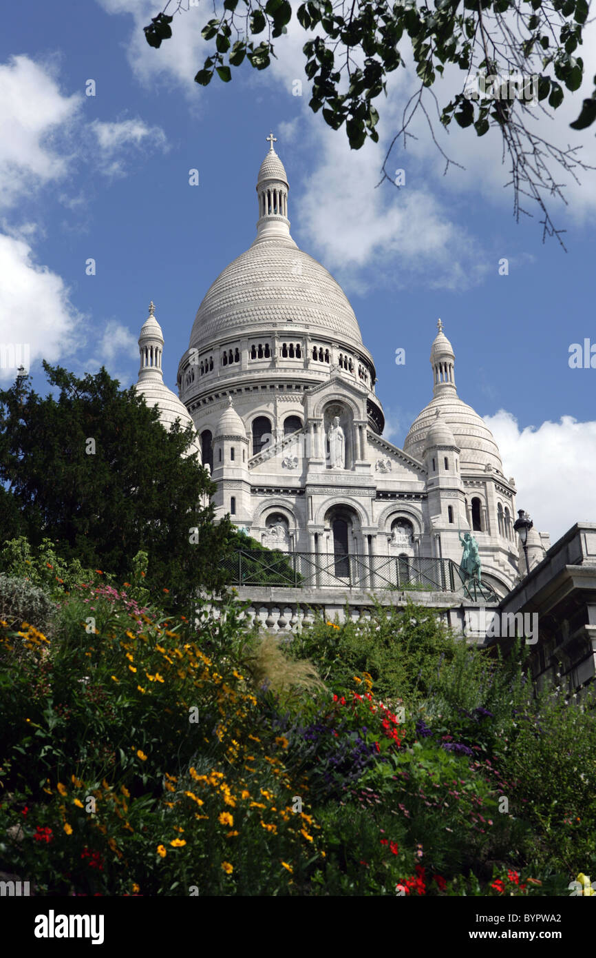 Basilique du Sacré-Cœur, Paris Basilique du Sacré-Cœur de Jésus de Paris Banque D'Images