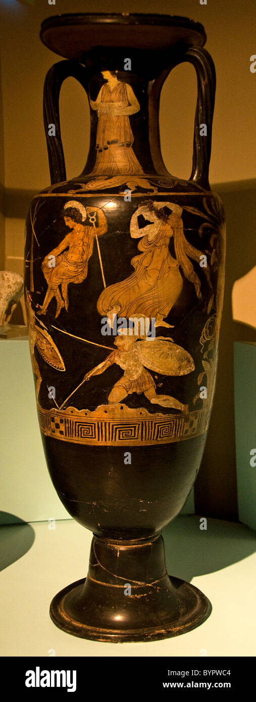 La guerre de Troie Troy et Achille Memnon 300 AV de la poterie grecque Grèce Turquie Turc Banque D'Images