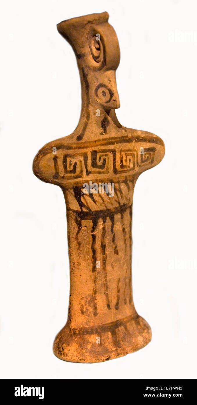 Statuette en terre cuite Boeotie 600 AV du nord Grèce grec primitif Banque D'Images