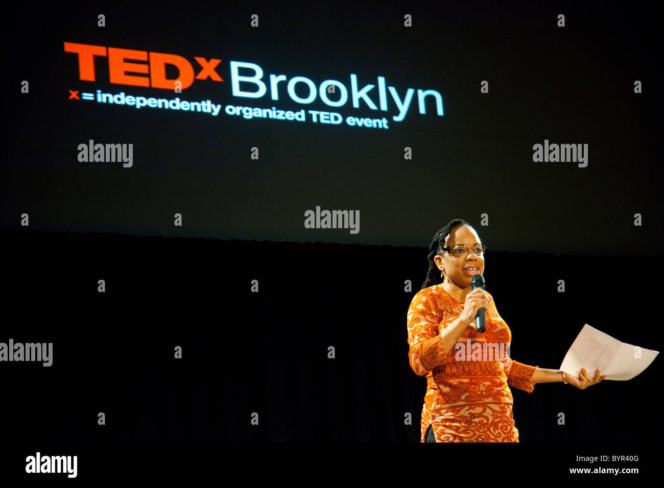 TED X Brooklyn Tracie Morris parlant de l'événement Banque D'Images