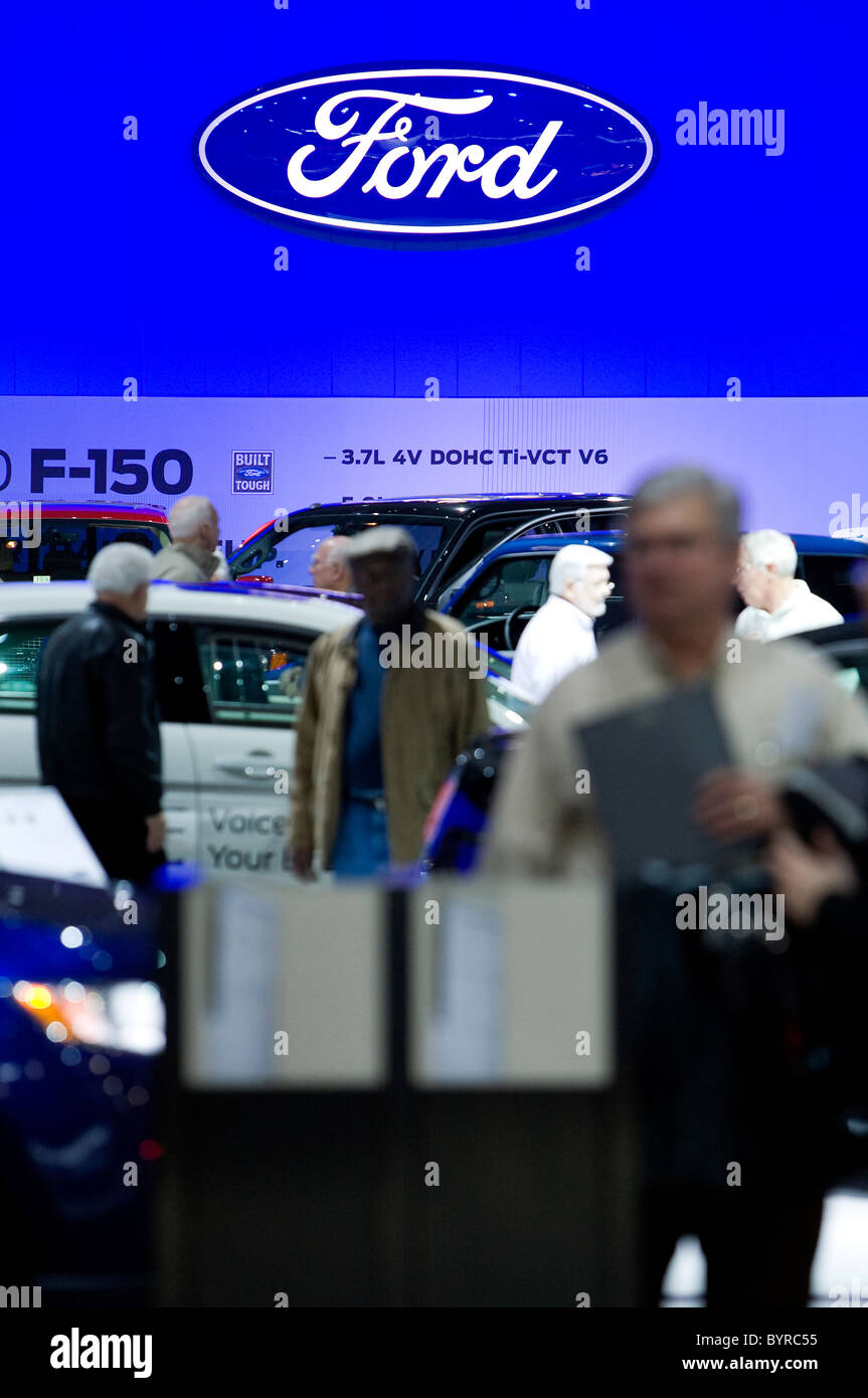 Voitures Ford au Salon de l'Auto de Washington. Banque D'Images