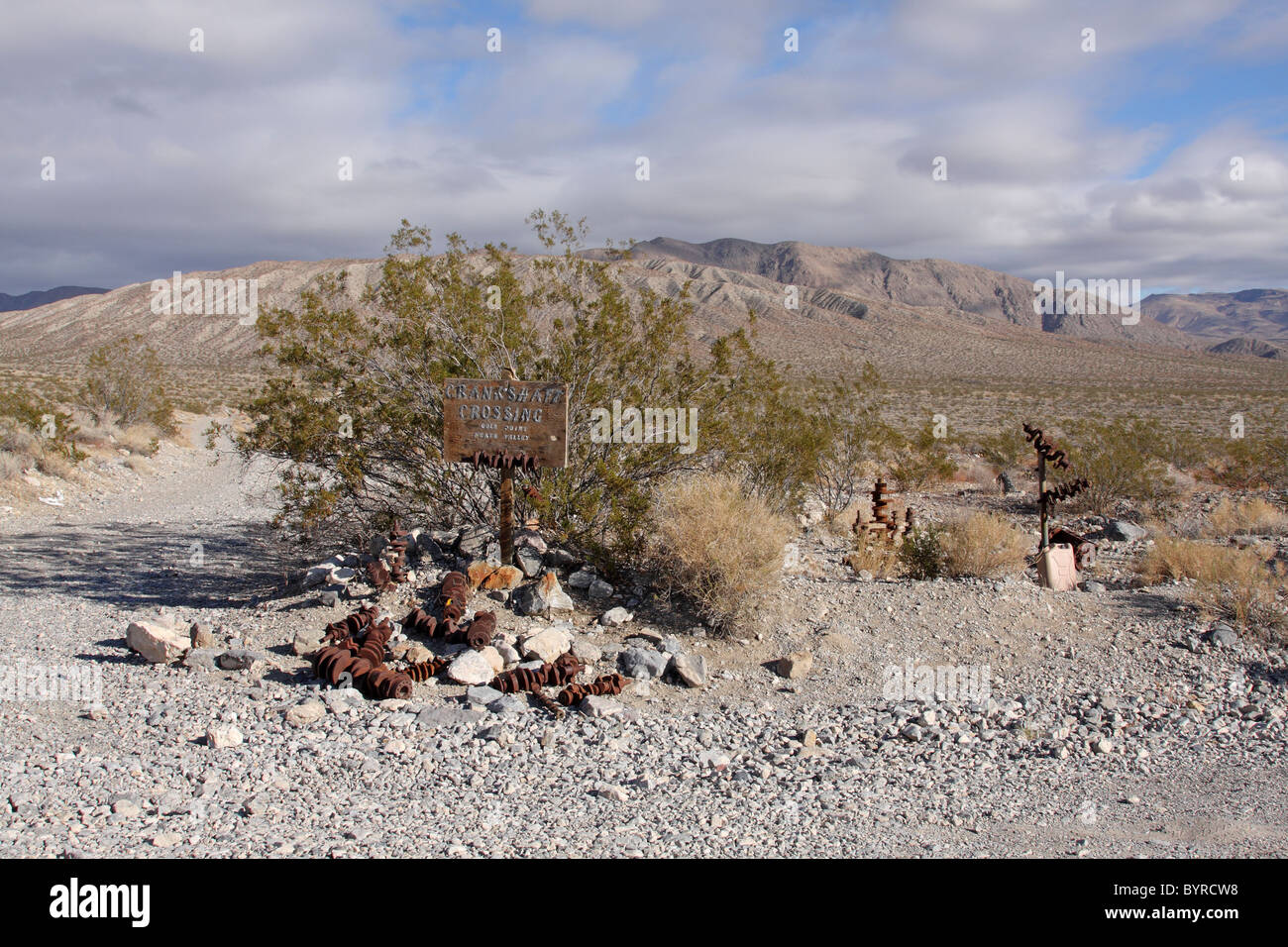 Passage du vilebrequin est situé sur l'extrémité nord de la Death Valley National Park, sur la route de la vallée de la mort  Big Pine Valley Road. Banque D'Images