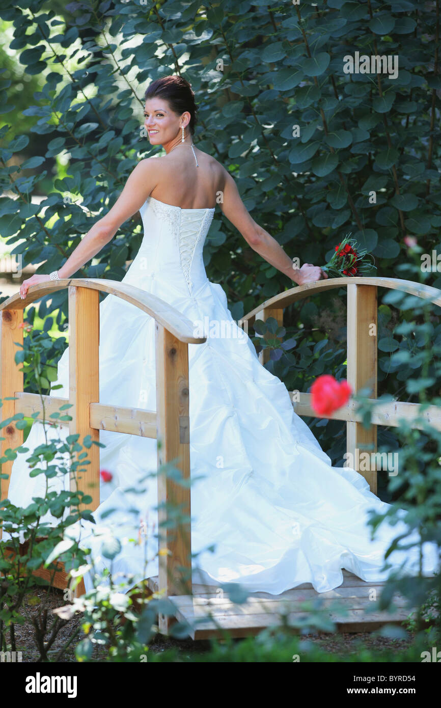 Une bride sur un pont ; troutdale, Oregon, United States of America Banque D'Images