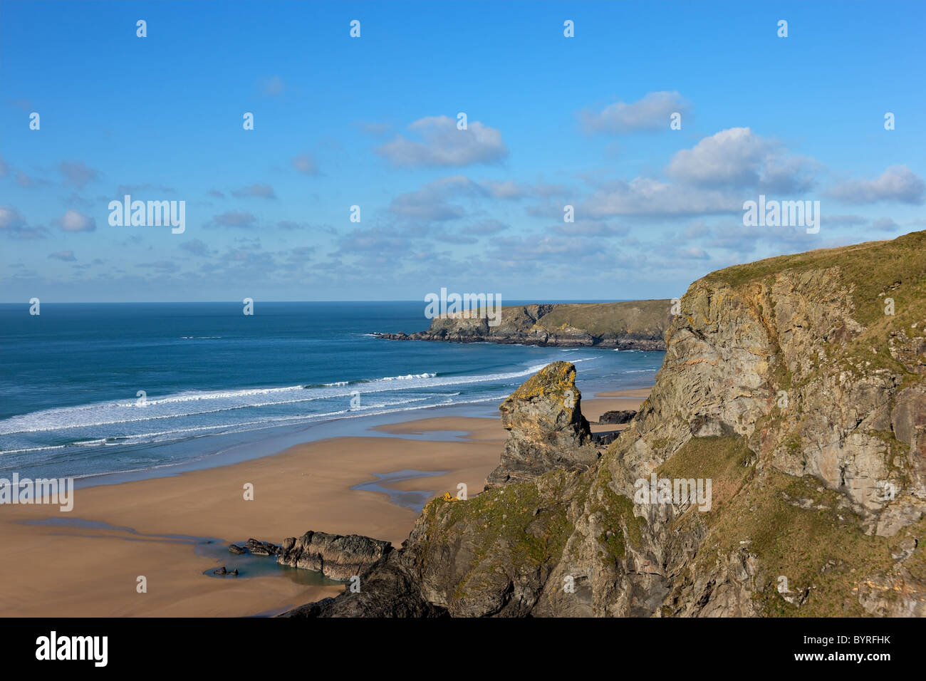 Bedruthan steps, Cornwall Banque D'Images