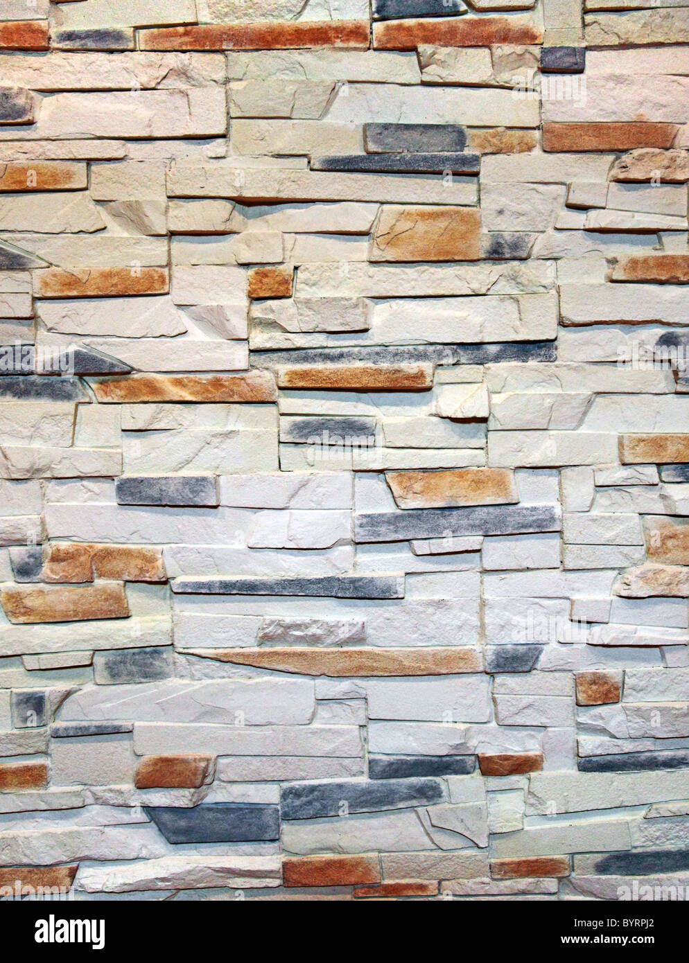 Mur intérieur décoré de pierre comme motif de fond. Banque D'Images