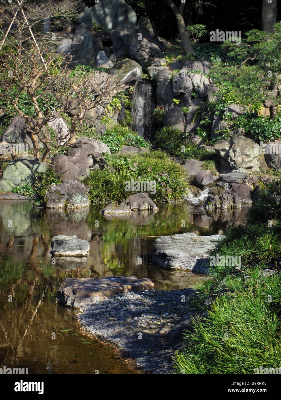 Vue depuis le jardin Est du Palais Impérial, Tokyo, Japon Banque D'Images