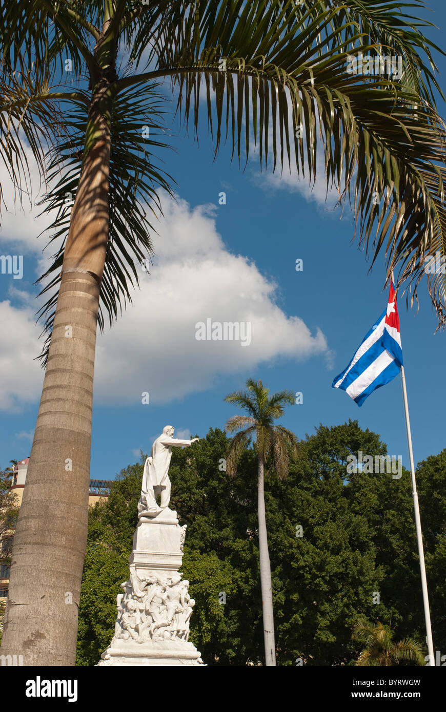 Statue de Jose Marti à Central Park, La Habana, Cuba Banque D'Images