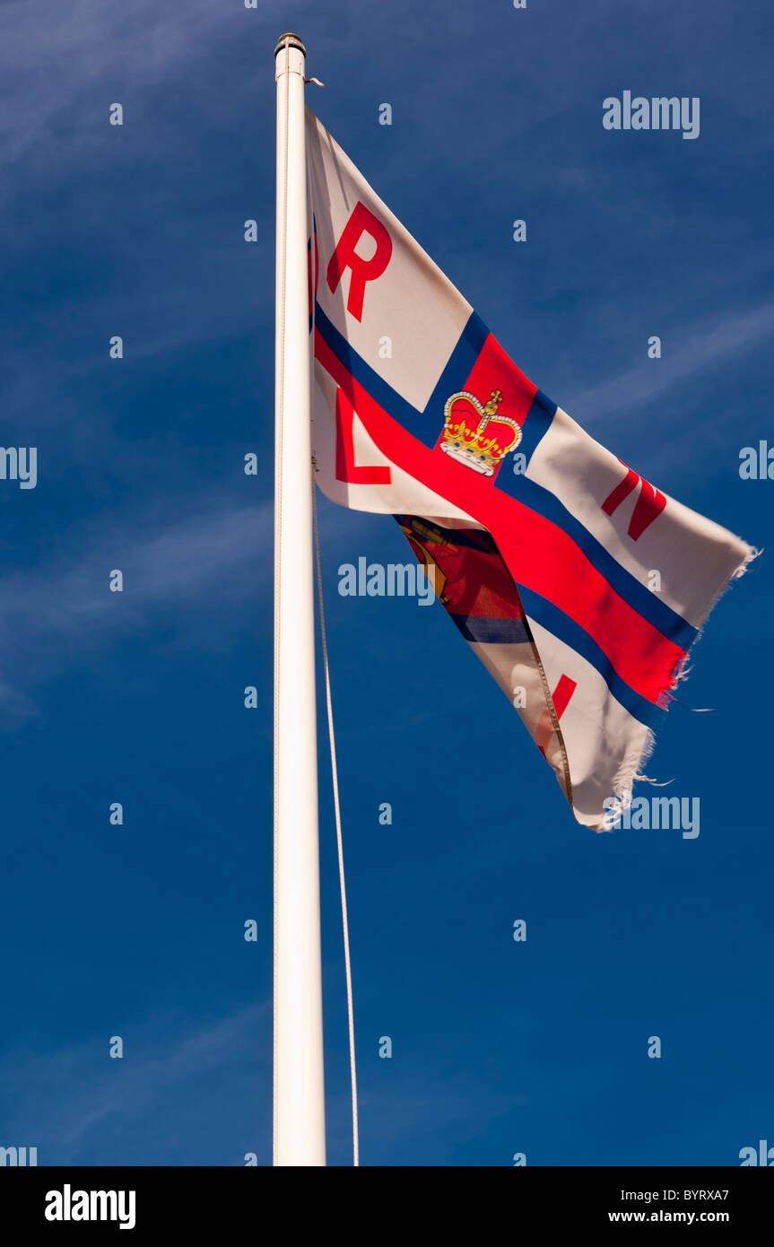 Un drapeau de la RNLI au Royaume-Uni Banque D'Images