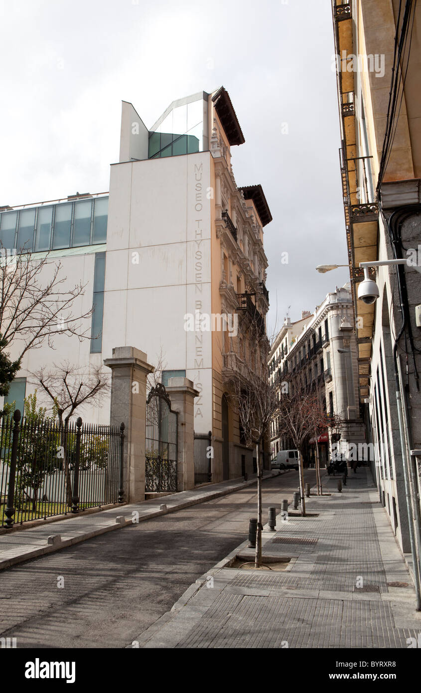 Le musée Thyssen, Madrid, Espagne Banque D'Images