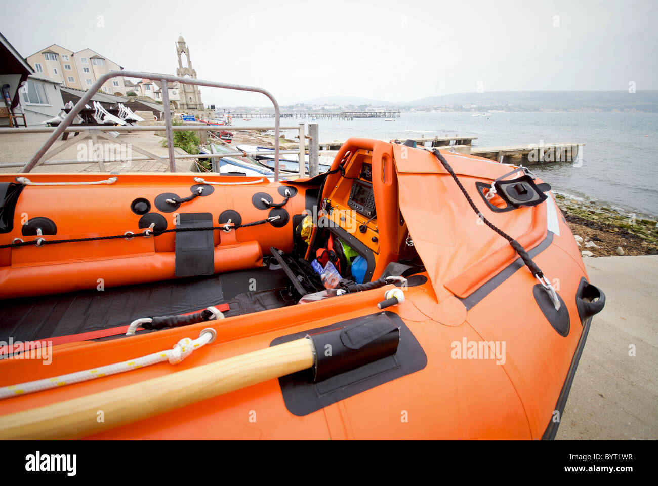 Plage de Swanage Hampshire England UK Lifeboat Banque D'Images