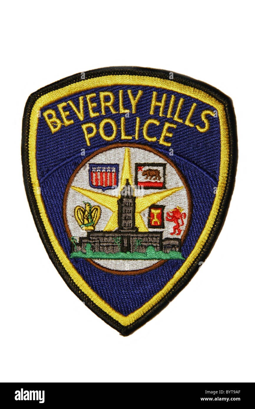 Patch de Police de Beverly Hills Banque D'Images