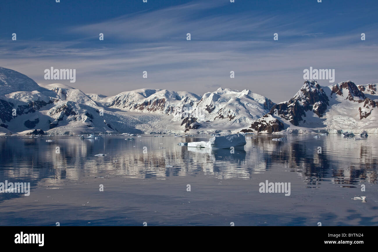 Paradise Bay, péninsule antarctique Banque D'Images