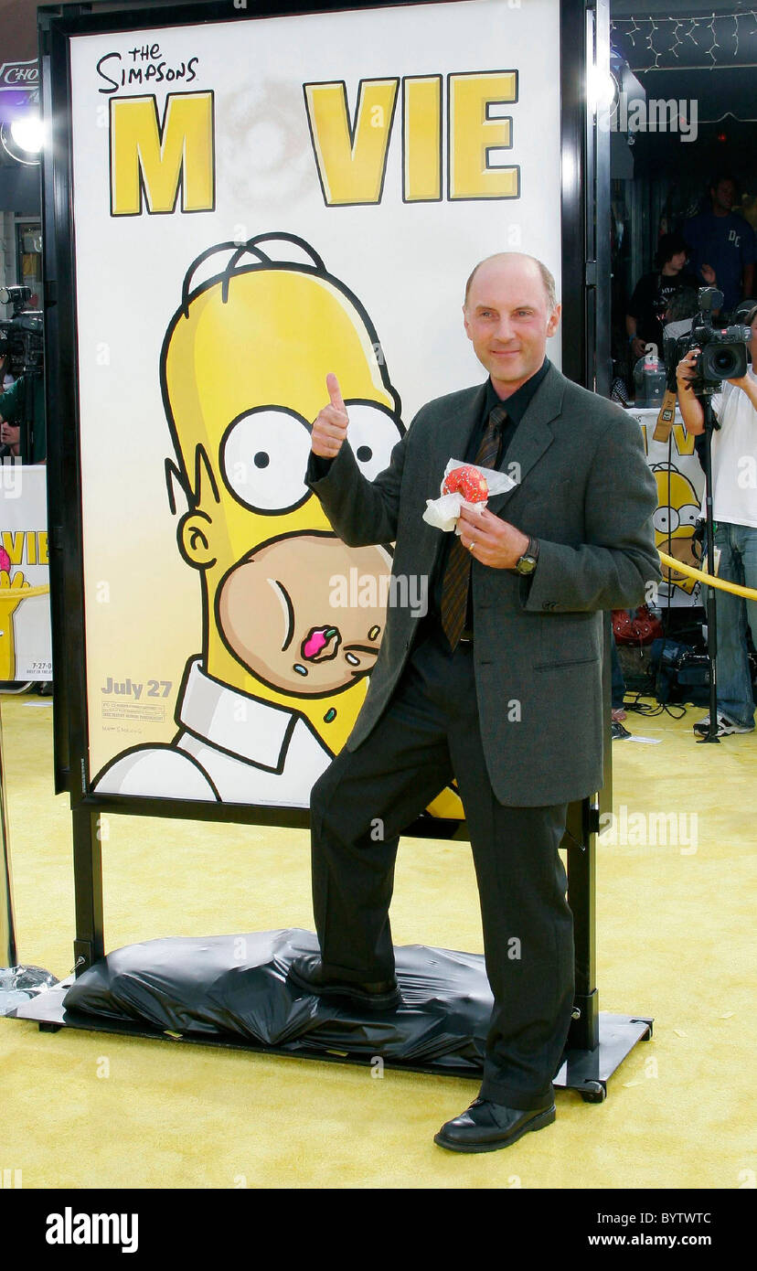 Dan Castellaneta, la voix de Homer Simpson 'The Simpsons Movie' première au Mann Village Theatre - Arrivals Westwood, Banque D'Images