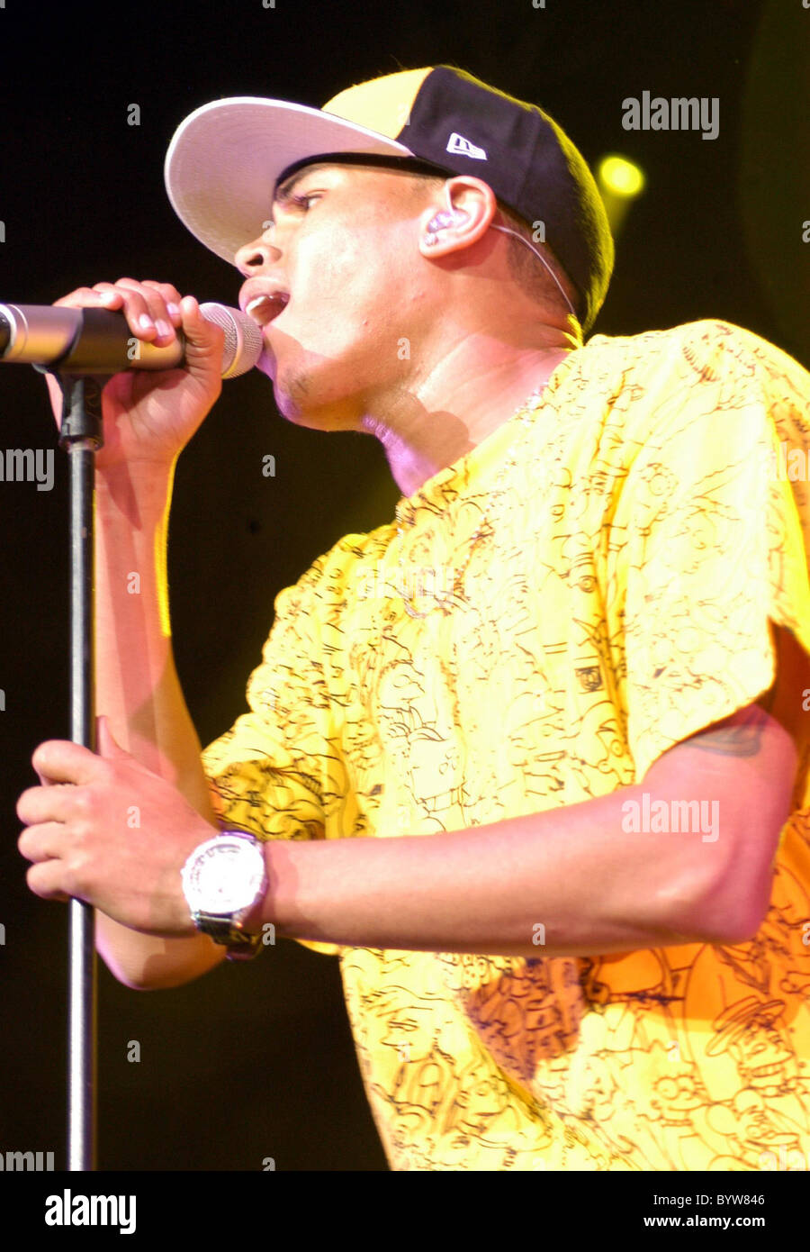 Chris Brown l'exécution en concert au Save Mart Center Fresno, Californie - 12.07.07 Banque D'Images