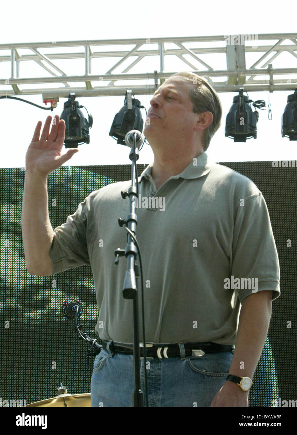 Al Gore de Live Earth Concert de Washington au National Museum of the American Indian sur l'Avenue de l'indépendance Washington DC, USA - Banque D'Images