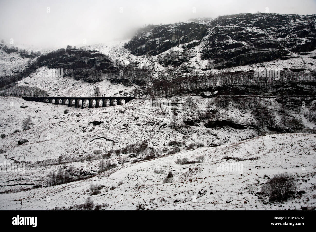 Glen Ogle viaduc de l'A85 Road en Ecosse Banque D'Images