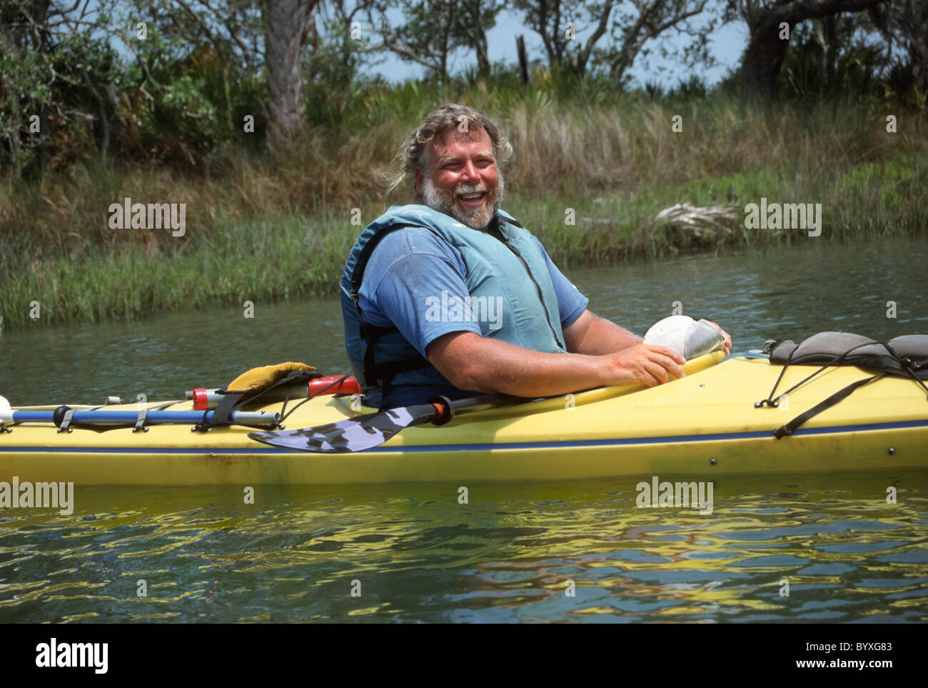 Expédition kayak autour de la Floride, Amelia Island Banque D'Images