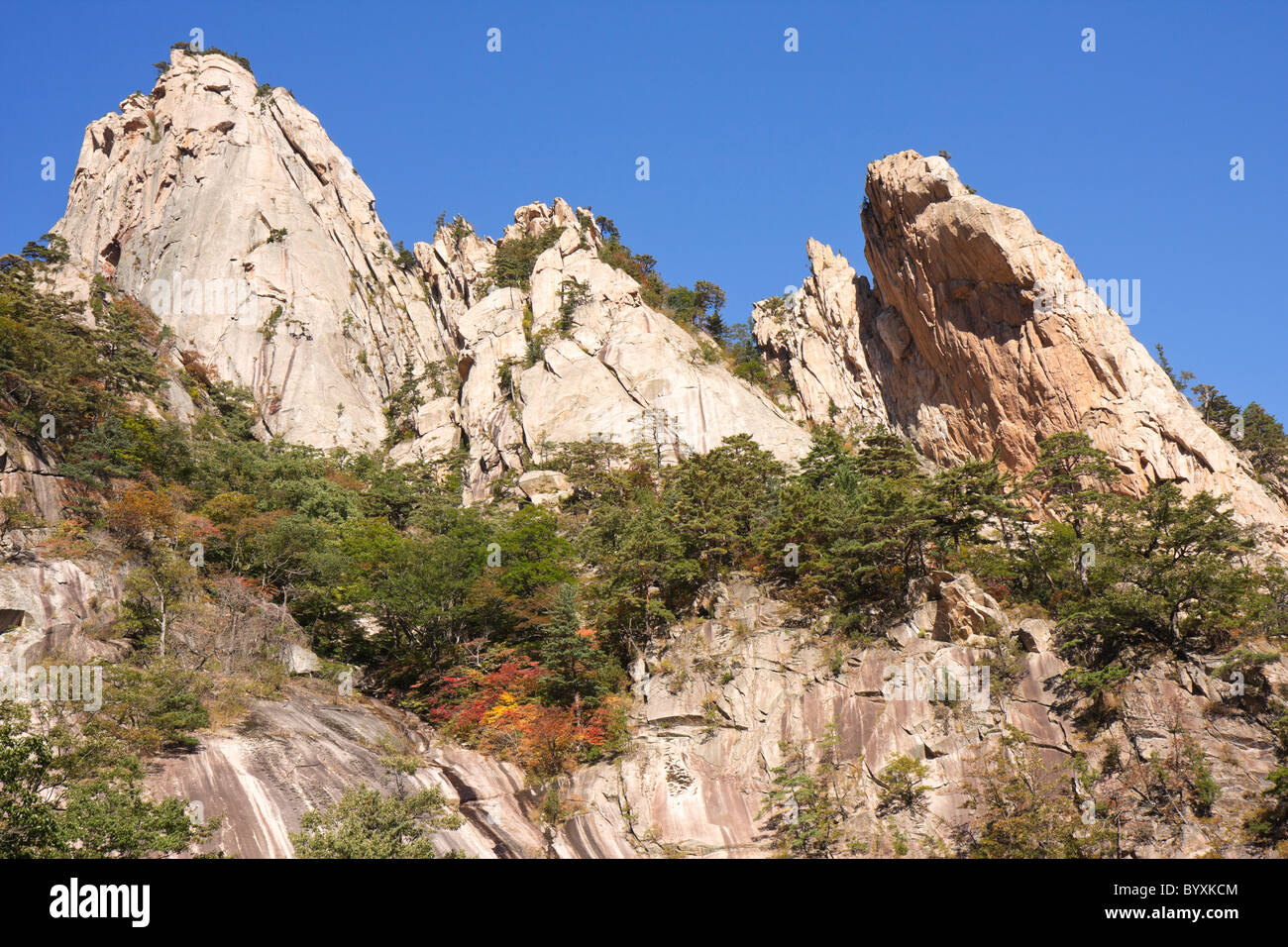 Biseondae peaks, Parc National de Seoraksan, Corée du Sud Banque D'Images