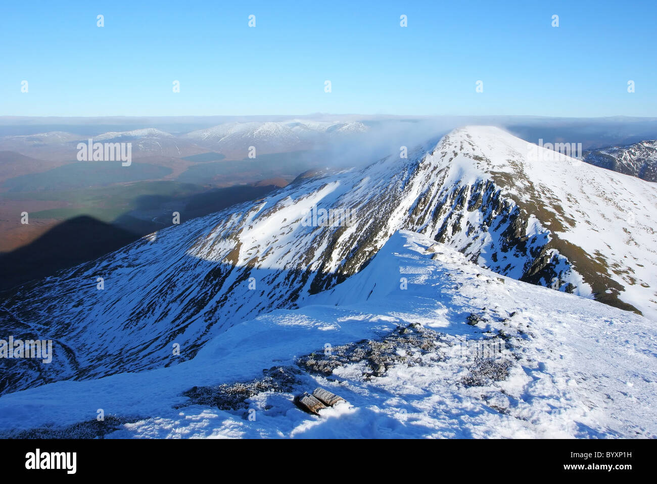 Stob a'Dromore West Mheadhoin vu de Stob Coire Easian. Banque D'Images