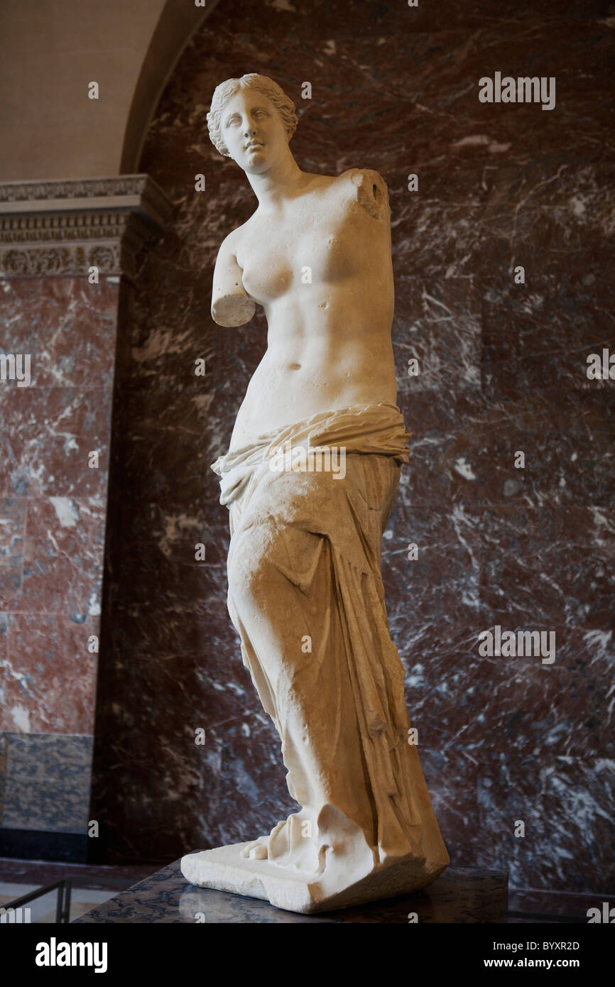 La Vénus de Milo au Louvre Museum, Paris, France Banque D'Images