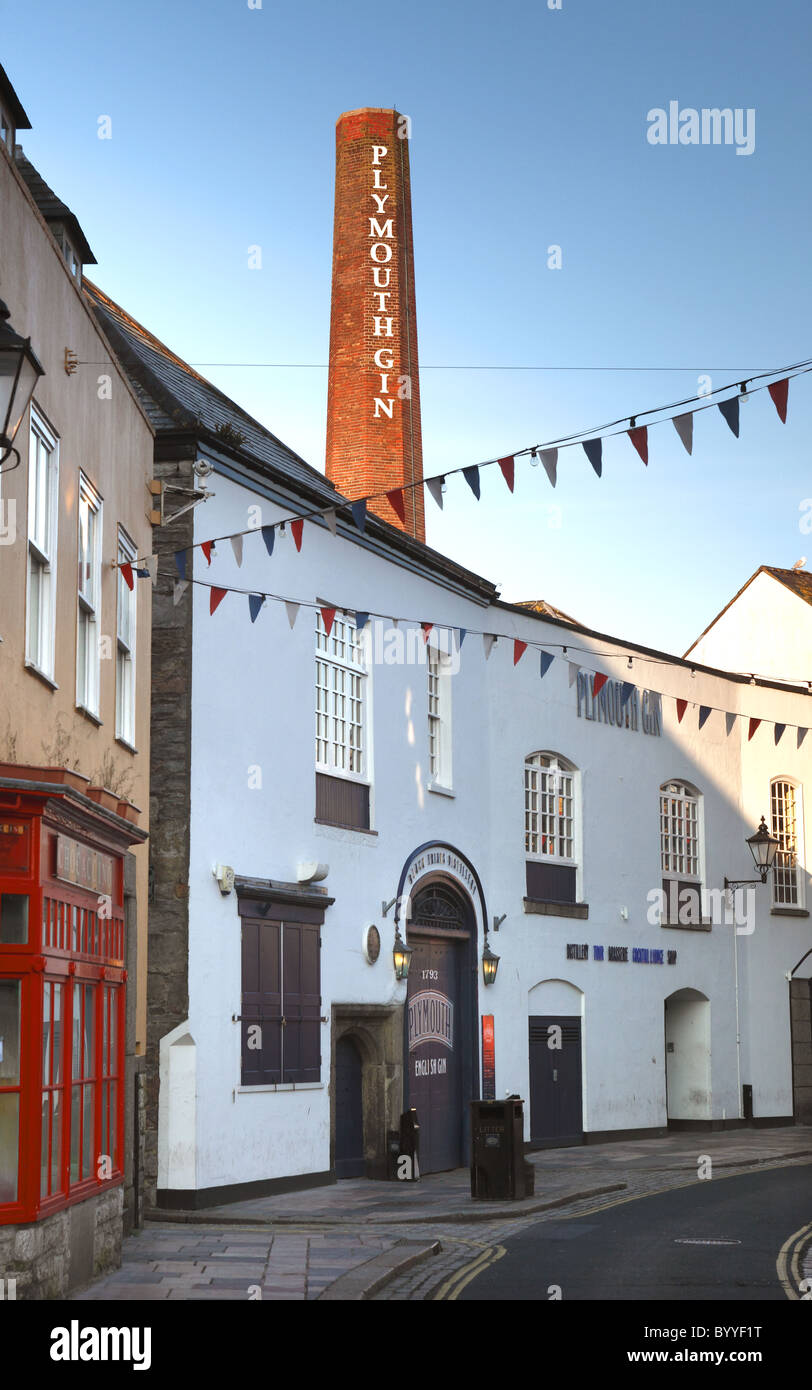 Distillerie de Blackfriars, accueil de Plymouth Gin, sur le Barbican de Plymouth, Devon. Banque D'Images