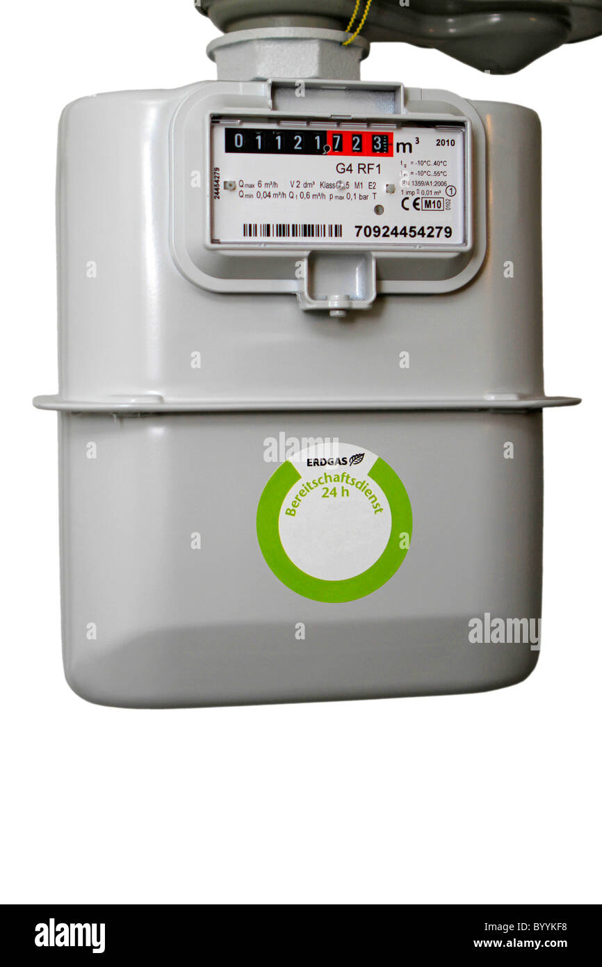 Compteur de gaz allemand Banque D'Images