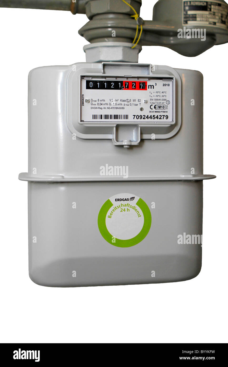 Compteur de gaz allemand Banque D'Images