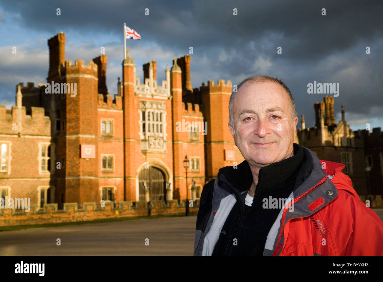 Tony Robinson à Hampton Court Banque D'Images