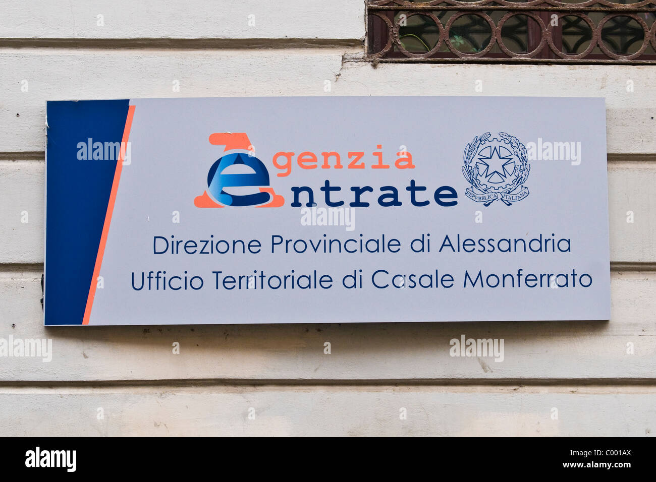 Agenzia Entrate, tax office, Casale Monferrato, province d'Alessandria, Italie Banque D'Images