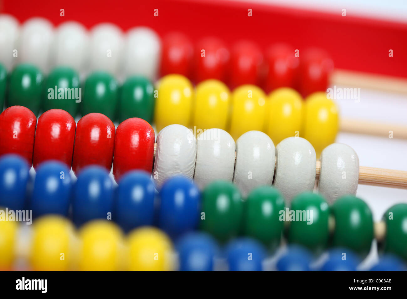 Mathématique Abacus en bois Banque D'Images
