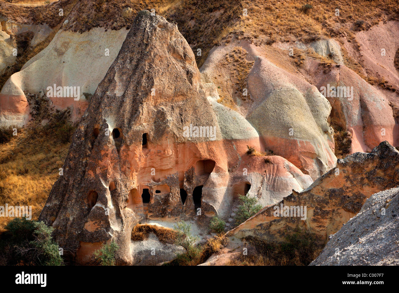 Monastère de Pancarlik, l'un des monastères moins connus de la Cappadoce, dans la vallée de Pancarlik, Turquie. Banque D'Images
