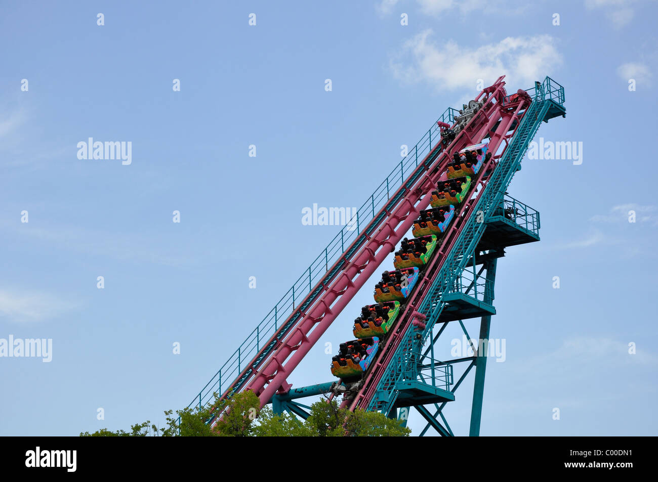 Six Flags Over Texas, parc d'Arlington - Fort Worth, Texas, USA - Le plus ancien, d'origine, Six Flags park Banque D'Images